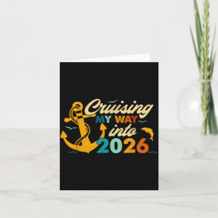 Carte Nouvelle année rétro 2026 Nye Disco Joli Nœud Hype