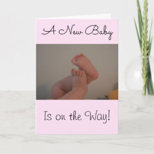 Carte Nouvelle Bébé Fille en Route Félicitations