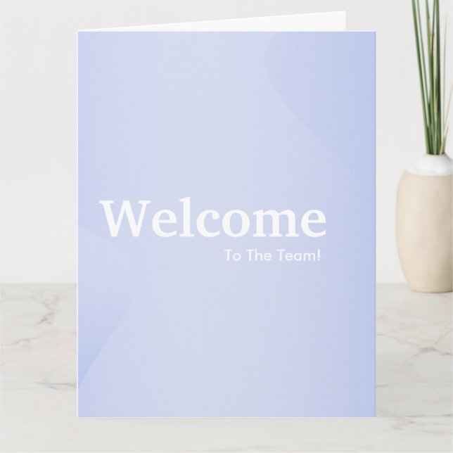 Carte Nouvelle Bienvenue Employé  (Devant)