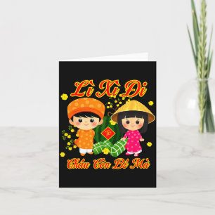 Carte Nouvelle chemise Joyeux Têt lunaire vietnamien Li