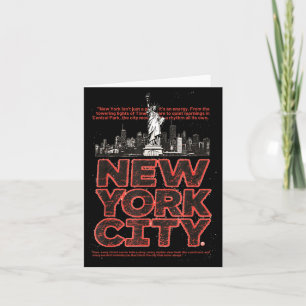 Carte Nouvelle chemise York City Skyline Statue Liberté