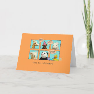 Carte Nouvelle grand-mère Nouveau bébé Animaux dans la c