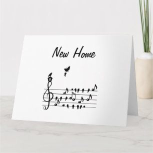 Carte Nouvelle Harmonie de Maison : Oiseau Musical avec