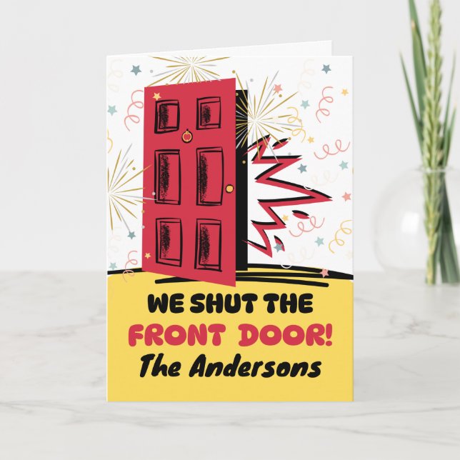 Carte Nouvelle maison et adresse Fermer la porte d'entré (Devant)