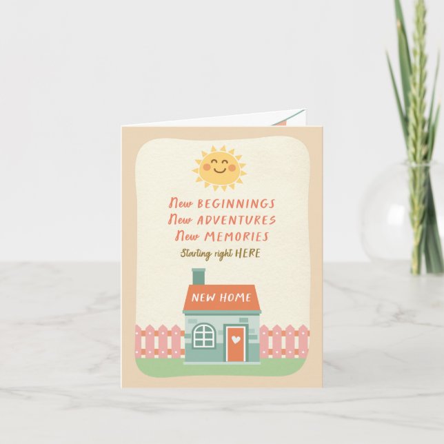 Carte Nouvelle Maison Félicitations Nouveaux DÉFIS Comme (Devant)