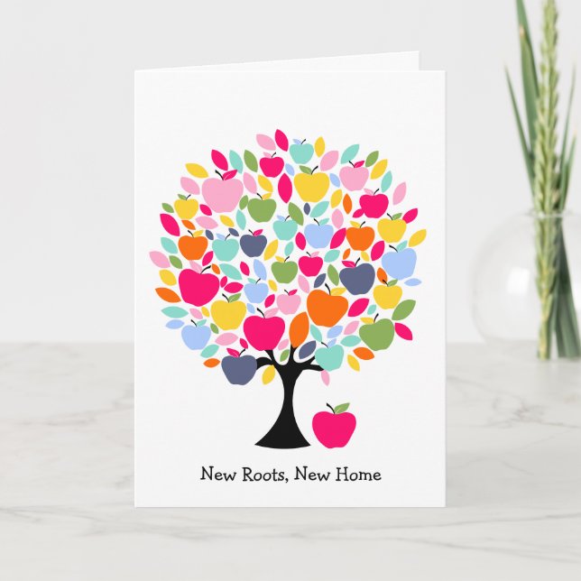 Carte Nouvelle Maison Nouvelle Racine | Apple Tree (Devant)