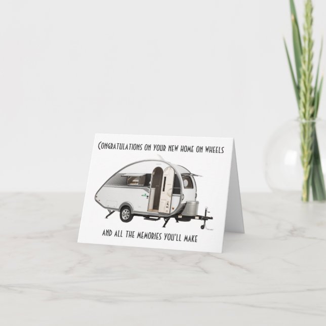 CARTE ****NOUVELLE MAISON SUR LES ROUES**** FÉLICITATION (Devant)