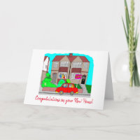 Nouvelle Maison Voiture Rouge Félicitations
