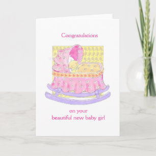 Carte nouvelle petite fille