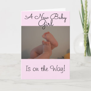 Carte Nouvelle Petite Fille en Route Félicitations