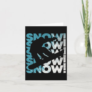 Carte Nouvelle saison de snowboard Grunge Snowboarder