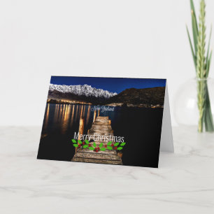 Carte Nouvelle-Zélande la nuit - Joyeux Noël!