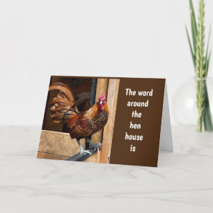 Carte NOUVELLES AUTOUR DE HEN HOUSE EST "HAPPY 40th"