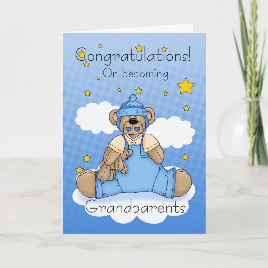 Carte Nouvelles Felicitations De Bebe De Grands Parents Zazzle Fr