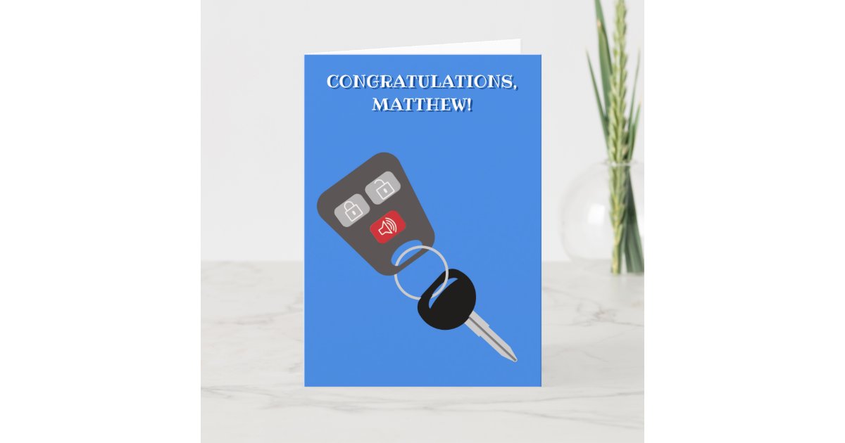 Carte Nouvelles félicitations de permis de conduire Zazzle.fr