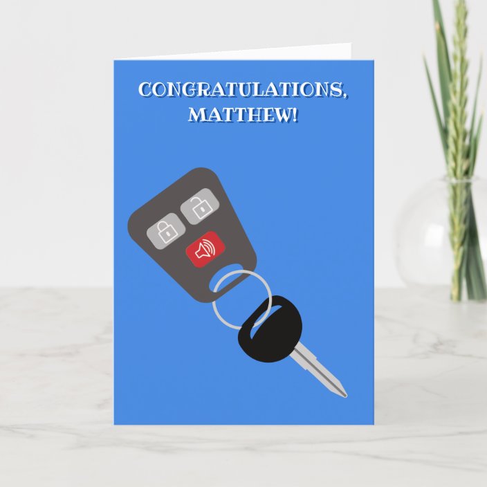 Carte Nouvelles félicitations de permis de conduire Zazzle.fr