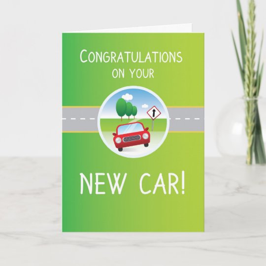 Carte Nouvelles Felicitations De Voiture Voiture Sur La Zazzle Fr