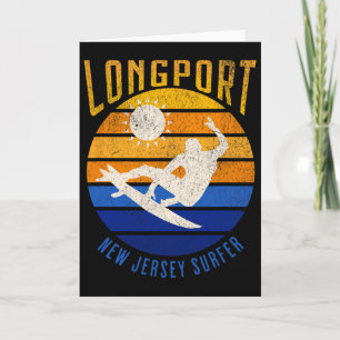 Carte Nouvelles Jersey Surfeur Longport Nj Plages de sur