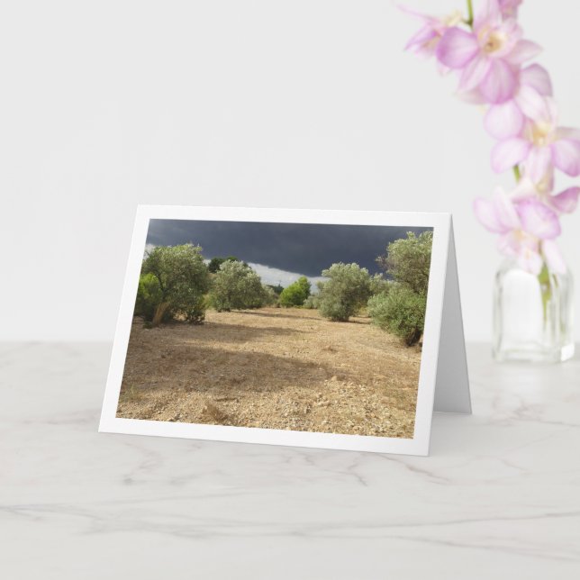 Carte Nuage d'Orage sur le Paysage de Verger du Canyon (Orchidée)