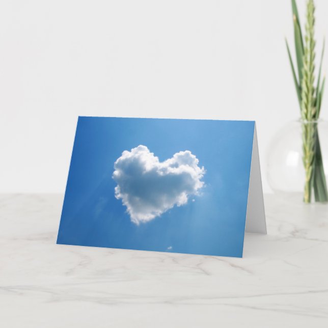 Carte Nuage en forme de cœur dans le ciel (Devant)