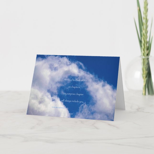 Carte "Nuages #93" avec poème : Surprise (Devant)
