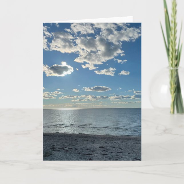 Carte Nuages Ciel Bleu Nuageux Plage Vide  (Devant)