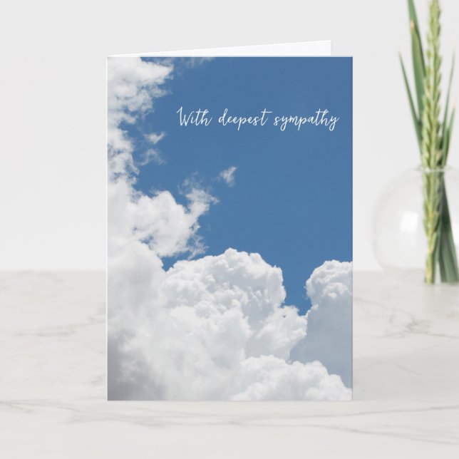 Carte Nuages Ciel Turquoise Avec Sympathie La Plus Profo (Devant)