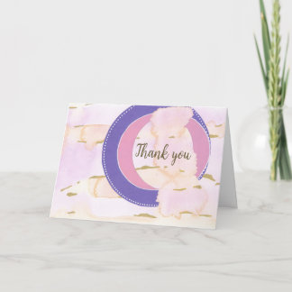 Carte Nuages d'aquarelle, vos mots. Merci