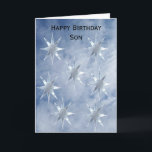 Carte Nuages Fils Personnalisé Anniversaire<br><div class="desc">Cloud de carte de voeux avec la carte d'anniversaire de fils étoiles. Customisez cette carte d'anniversaire avec n'importe quel texte puis faites-la imprimer et vous l'envoyer ou téléchargez-la instantanément sur votre appareil mobile. Si vous avez besoin d'aide pour vous customiser, contactez-nous via le lien de cette page. Cloud design personnalisé...</div>