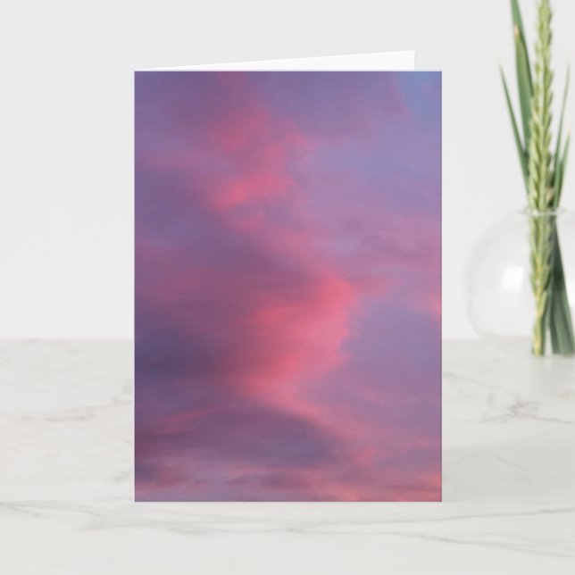 Carte Nuages roses bleus (Devant)