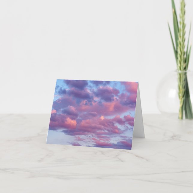 Carte Nuages roses et violets (Devant)