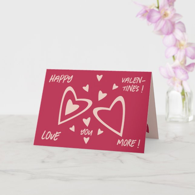 Carte Nuclear Hearts - magenta - Joyeuse Saint-Valentin  (Orchidée)