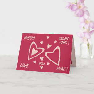 Carte Nuclear Hearts - magenta - Joyeuse Saint-Valentin 
