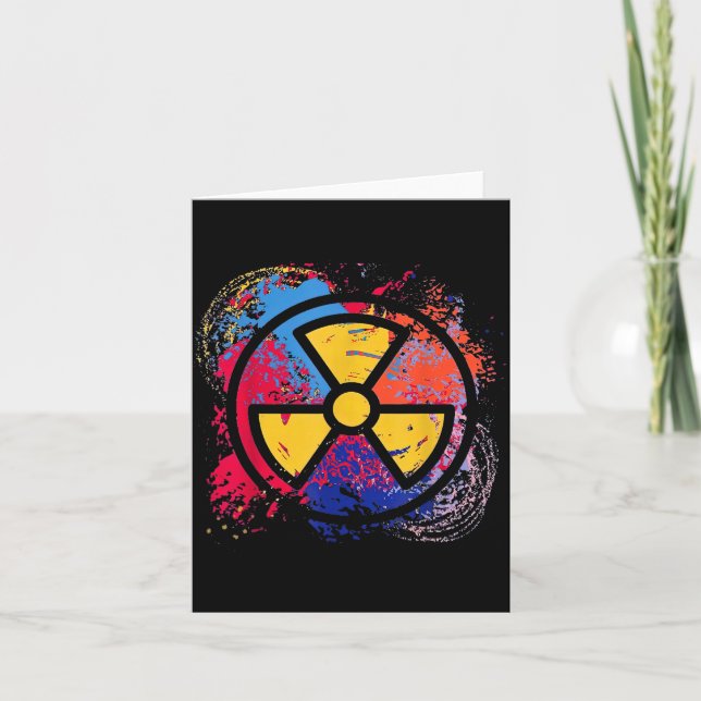 Carte Nuclear Medicine Radiation Symbol Colorful Radiolo (Devant)
