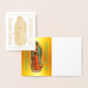 Carte Nuestra Señora de Guadalupe Gold Foil