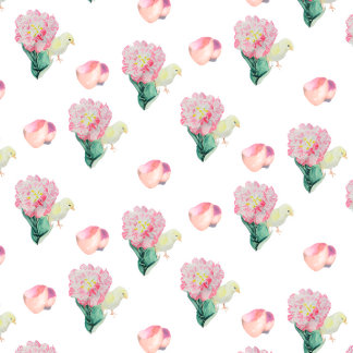 Carte Nugget Baby Easter Chick and Tulip