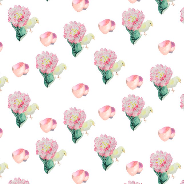 Carte Nugget Baby Easter Chick and Tulip (Créateur téléchargé)