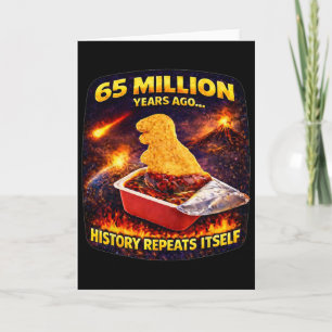 Carte Nugget de dino drôle il y a 65 millions d'années