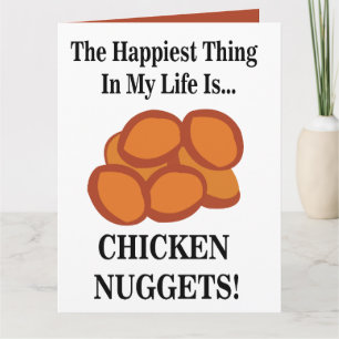 Carte Nugget de poulet Fast Food Drôle Nugget de poulet