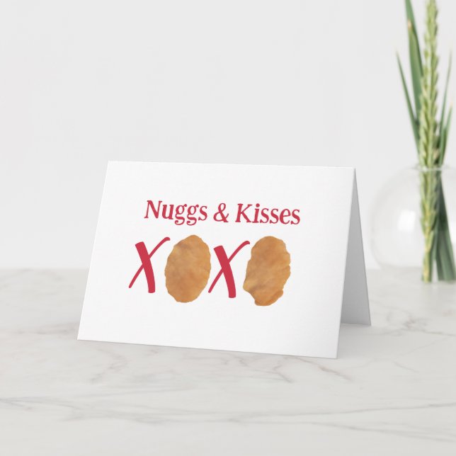 Carte Nuggs & Kisses Punny Saint Valentin (Devant)