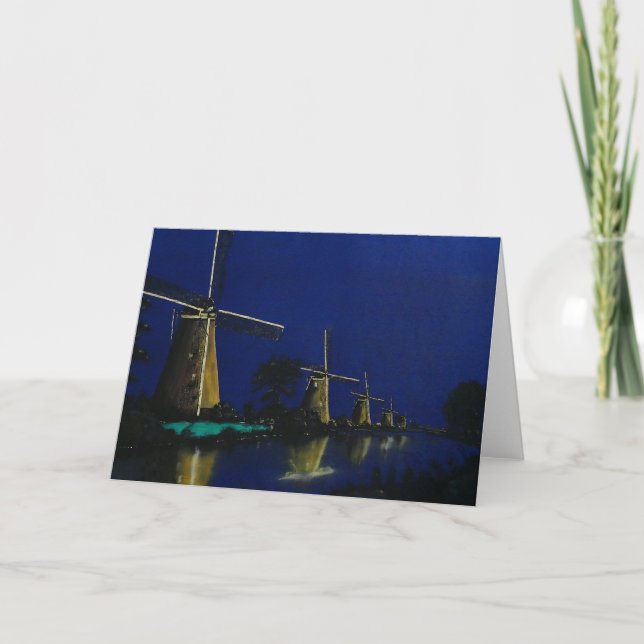 Carte Nuit à Kinderdijk (Devant)