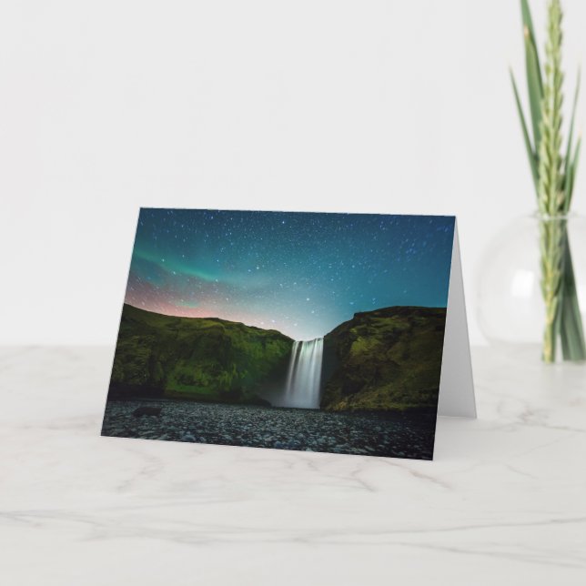 Carte Nuit à Skógafoss (Devant)