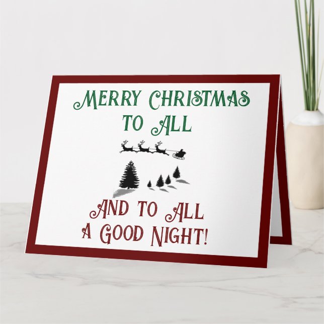 Carte Nuit avant Noël Père Noël (Devant)