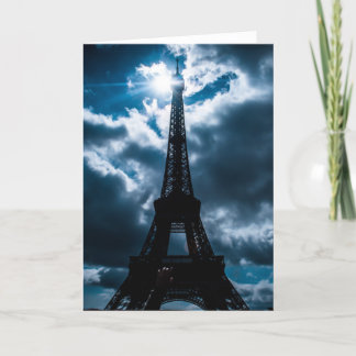 Carte Nuit bleue Tour Eiffel