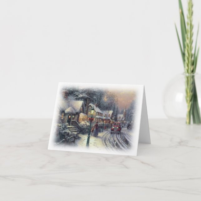 Carte Nuit de Noël vintage (Devant)