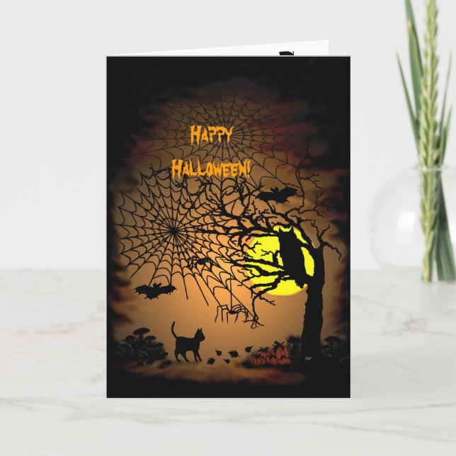 Carte Nuit d'Halloween, Joyeux Halloween ! (Devant)