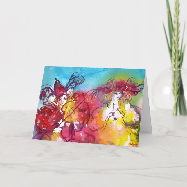 Carte NUIT DU CARNAVAL / Mascarade vénitienne,, Musique  (Devant)