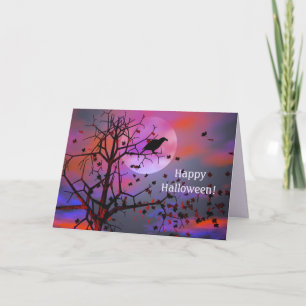 Carte Nuit du Corbeau d'Halloween