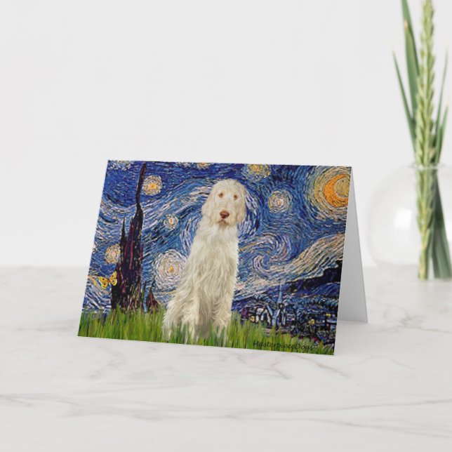 Carte Nuit étoilée - Spinone Italienne N°12 (Devant)