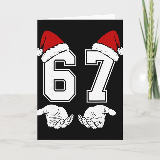 Carte Number 67 Matching Six Seven 6 7 Meme 6 7 Christma (Devant)